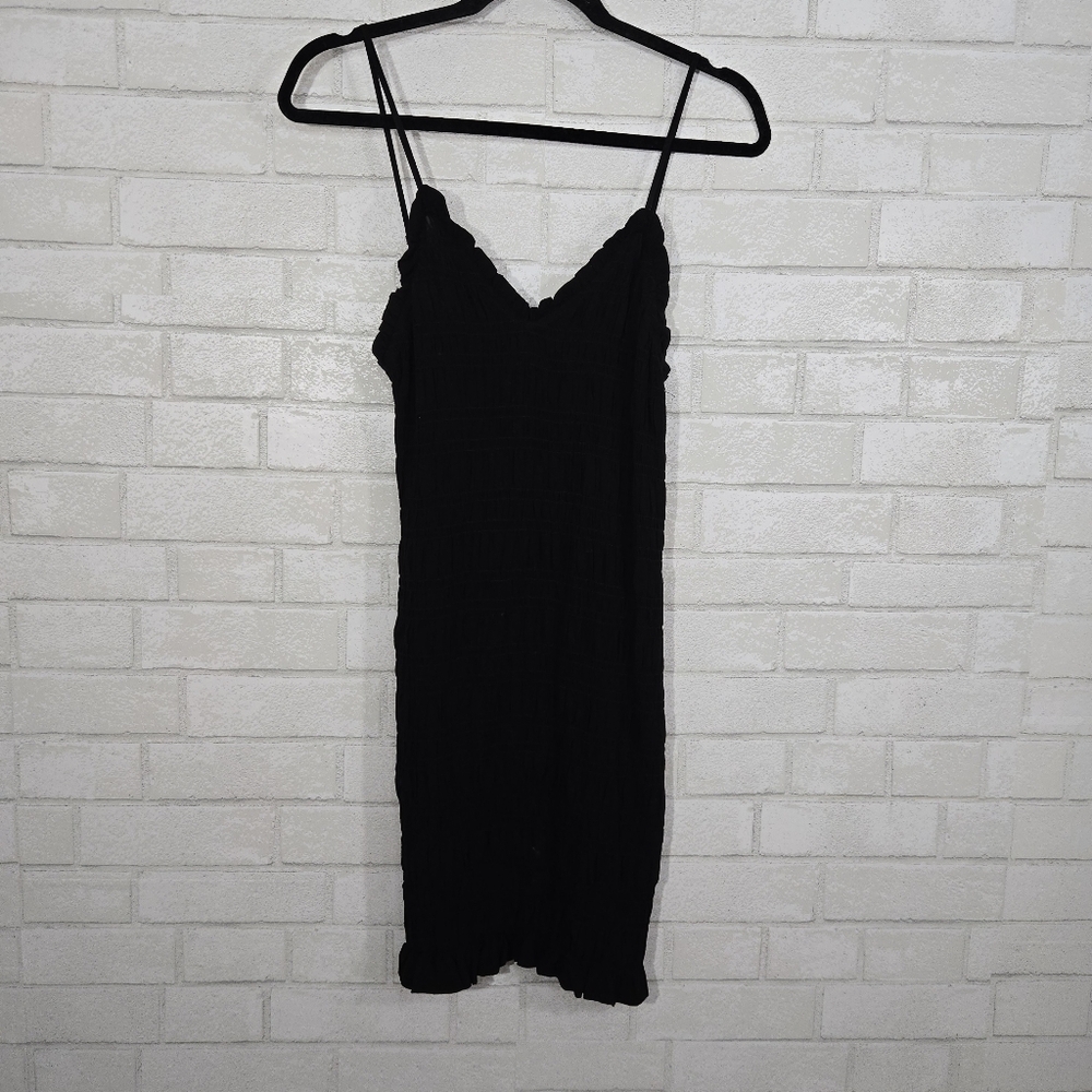 H&M black scrunchy‎ mini dress